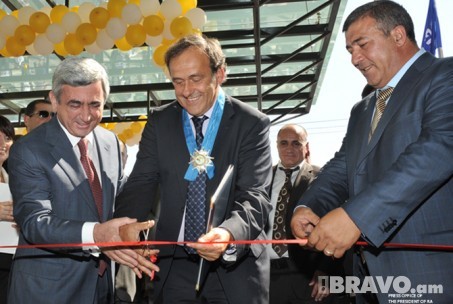 Serj Sargsyan, Mishel Platini & Ruben Hayrapetyan