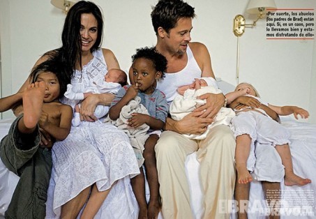 Jolie's and Pitt's family